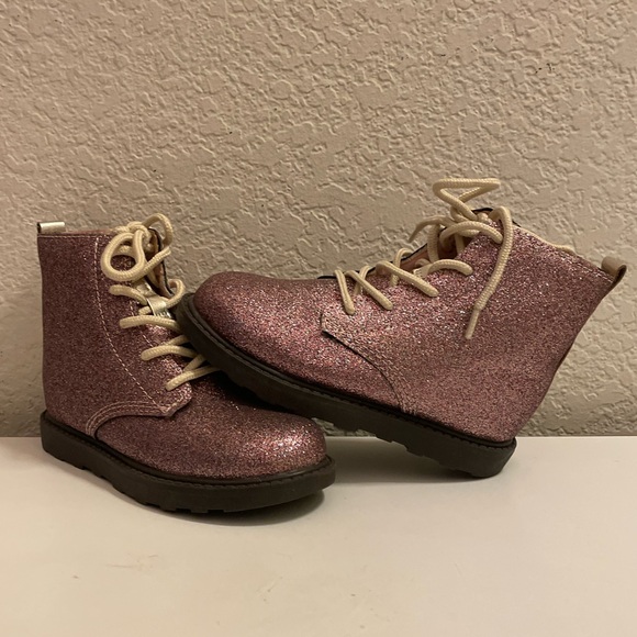 Carter’s Pink Glitter Boots Toddler Sz 11M - Picture 1 of 7